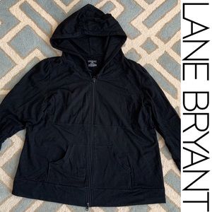 LANE BRYANT black terry hoodie 22/24